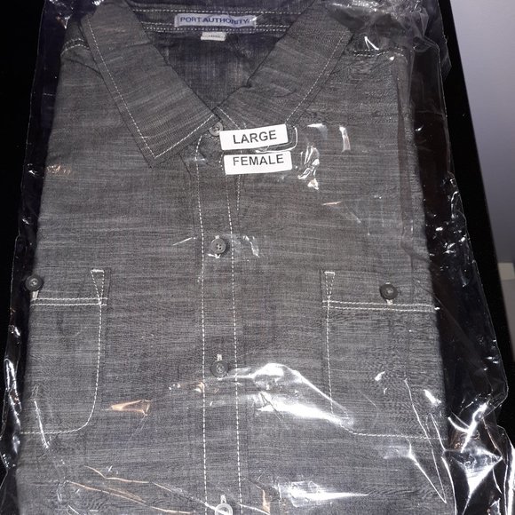 Port Authority Womens Slub Chambray Long Sleeve - Picture 4 of 5